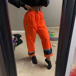 Neon Orange Track Pants